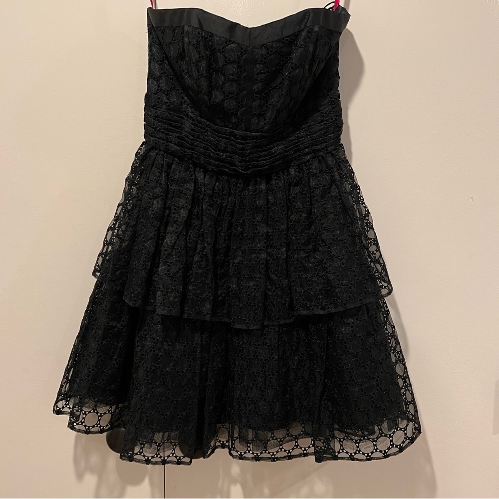 Vintage Betsy Johnson Black Strapless w removable “halter” strap - Picture 2 of 16